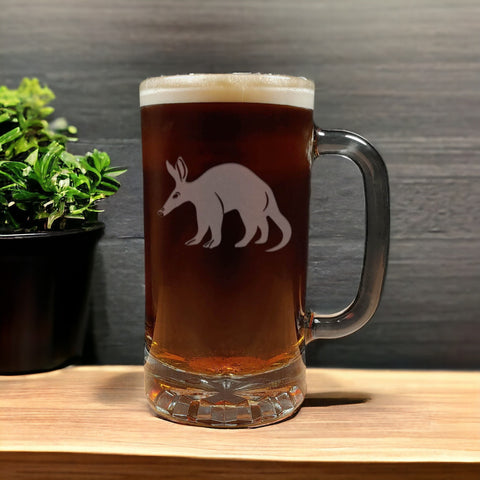 Aardvark Beer Mug - Dark Beer - Copyright Hues in Glass