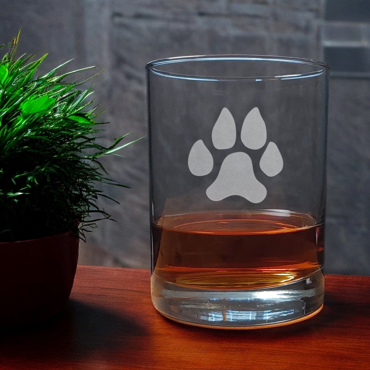 Dog Paw 13 oz Whisky Glass - Copyright Hues in Glass