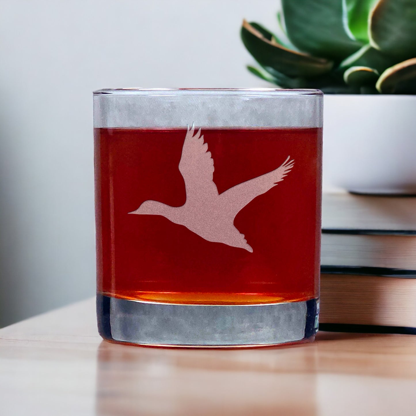 Flying Duck Whisky Glass - Copyright Hues in Glass