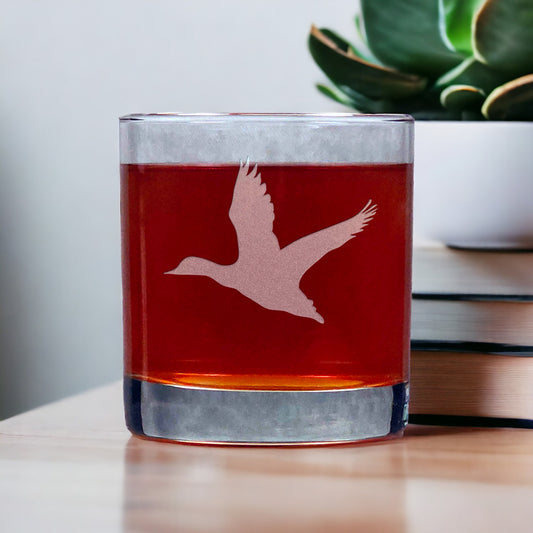 Flying Duck  Whisky Glass - Copyright Hues in Glass
