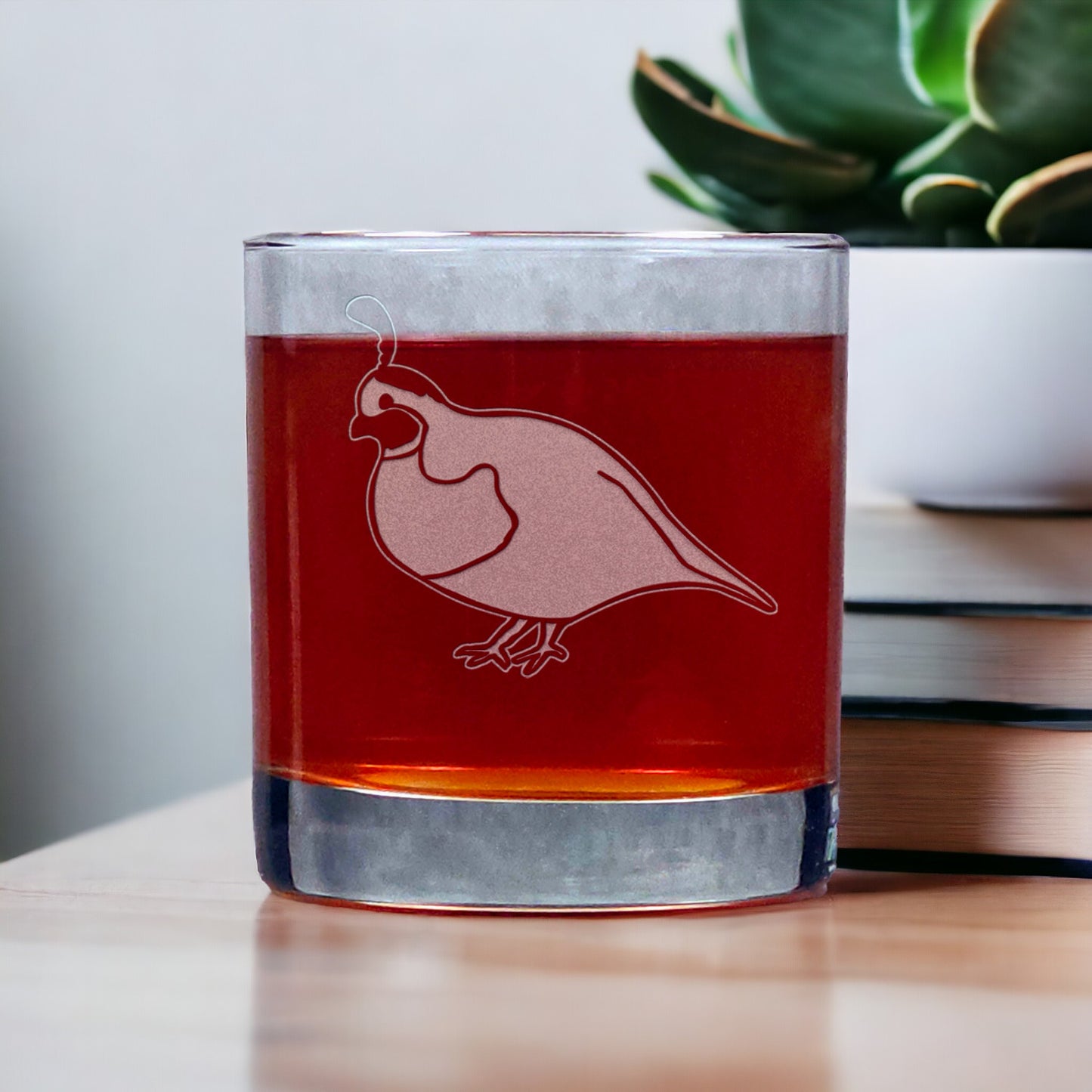 Partridge 11oz Whisky Glass - Copyright Hues in Glass