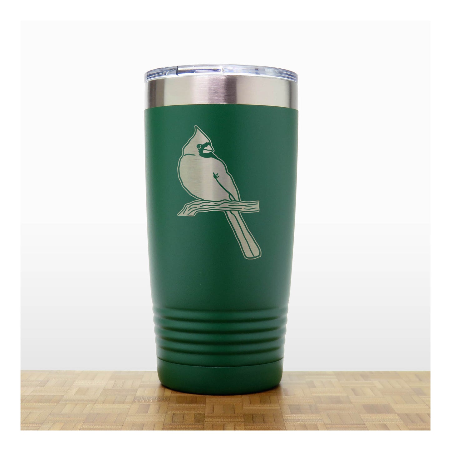 Personalized Cardinal Engraved 20oz Insulated Travel Tumbler – Stainless Steel Bird Lover Gift