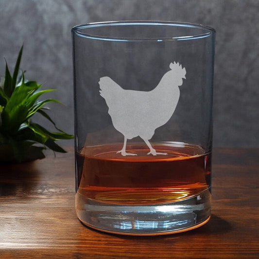 Chicken 13oz Whisky Glass - Copyright Hues in Glass