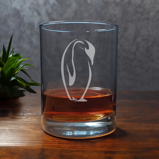 Penguin  13oz Whisky Glass -  Copyright Hues in Glass