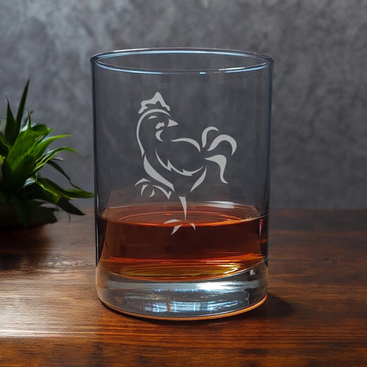 13oz Whisky Glass - Design 2 -  Copyright Hues in Glass