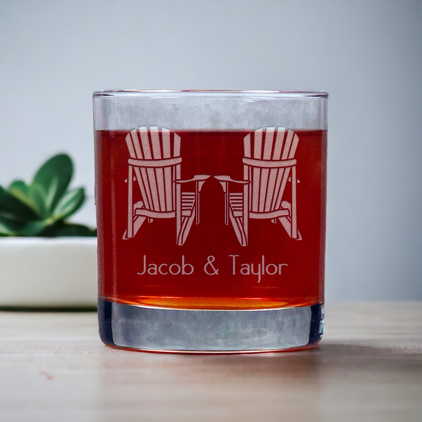Adirondack Personalized Whisky Glass - Copyright Hues in Glass