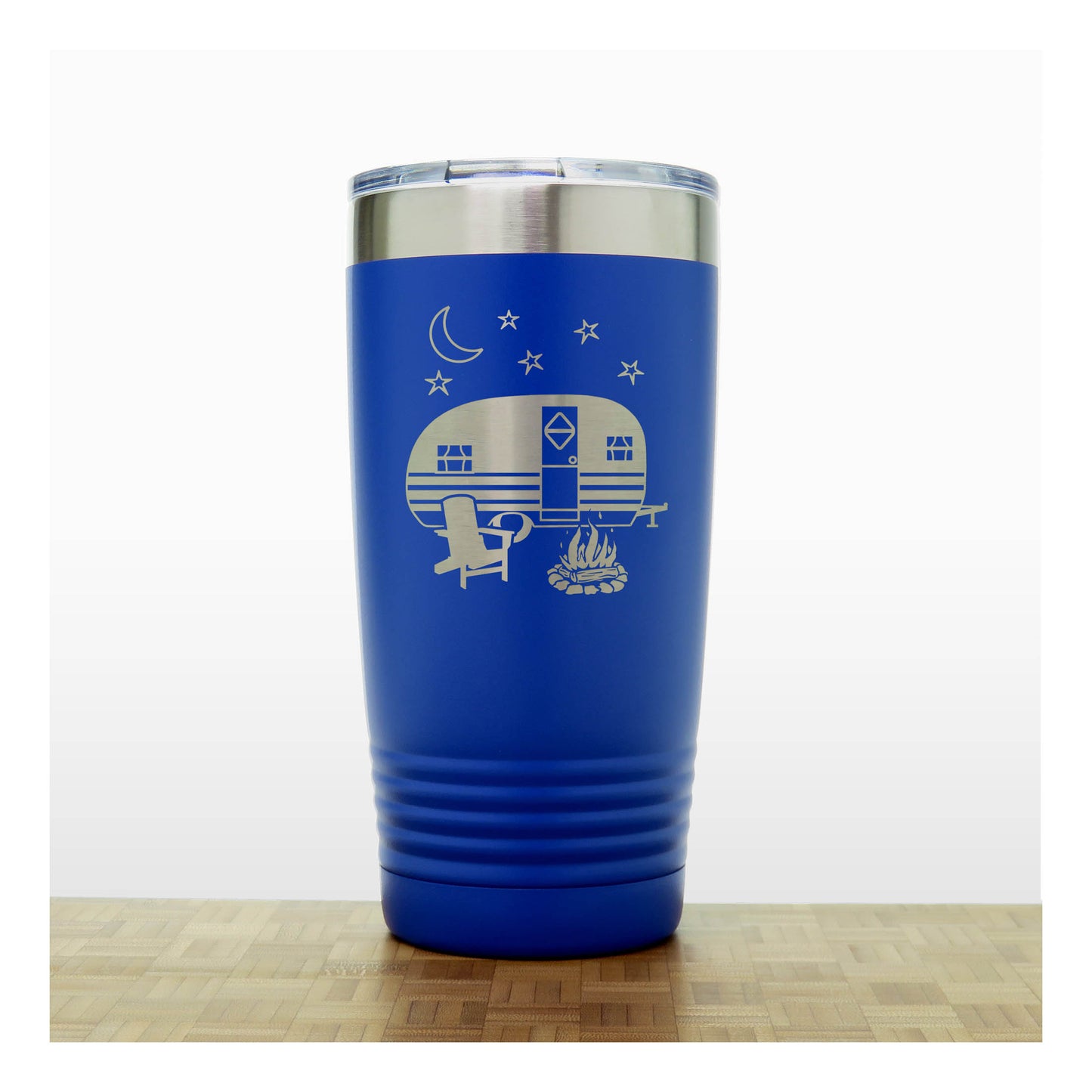 Blue - Camper 20 oz Insulated Tumbler - Copyright Hues in Glass