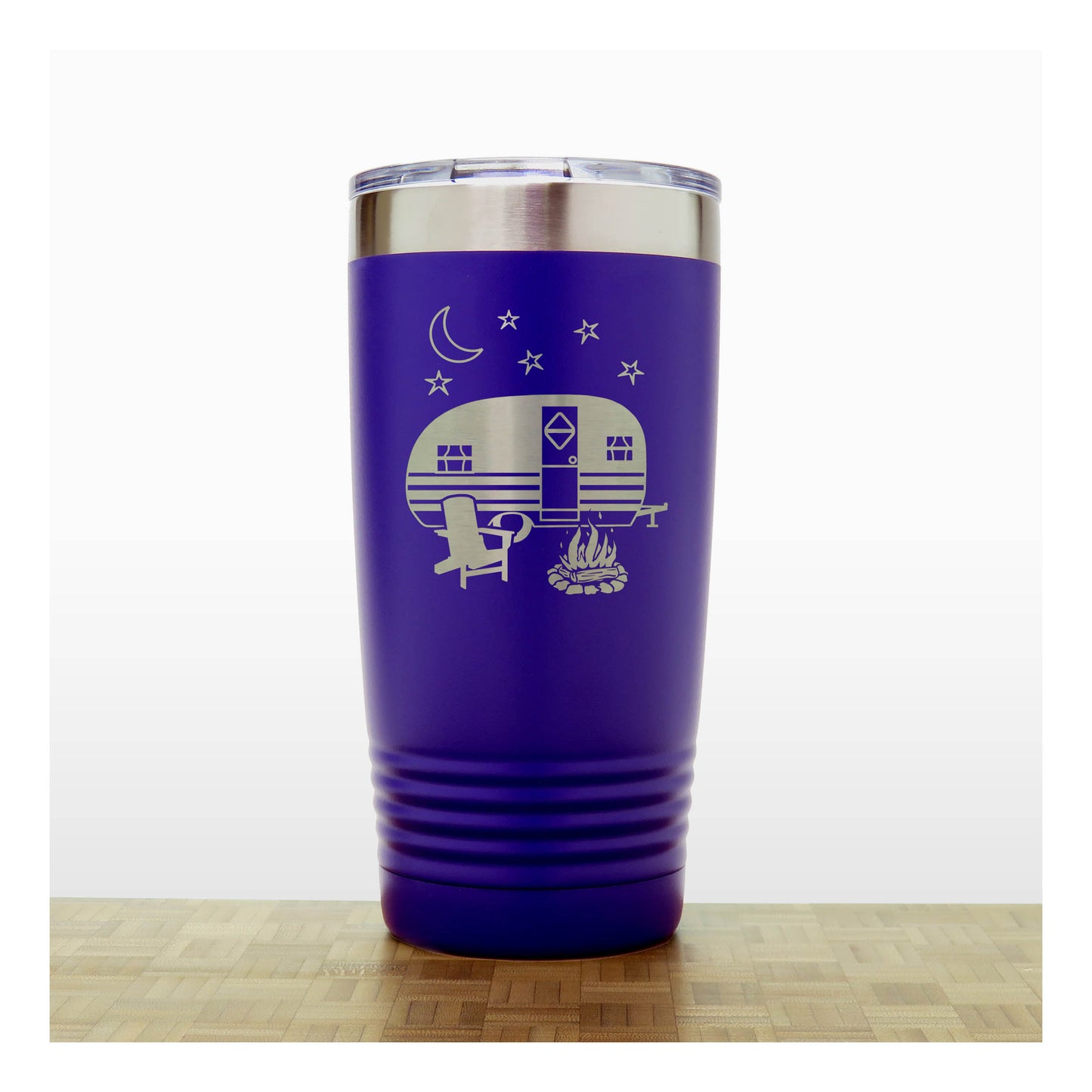 Blue - Camper 20 oz Insulated Tumbler - Copyright Hues in Glass