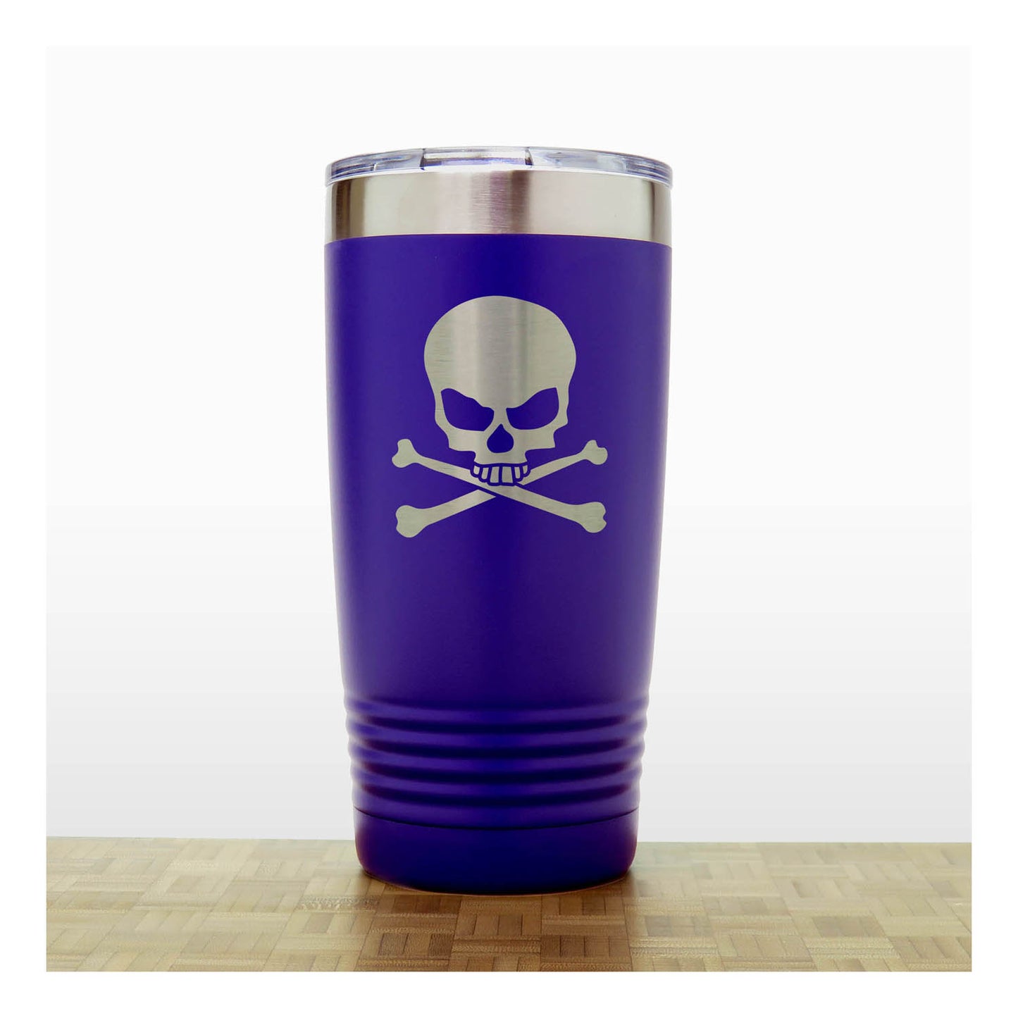 Skull and Crossbones Engraved Insulated 20oz Travel Tumbler