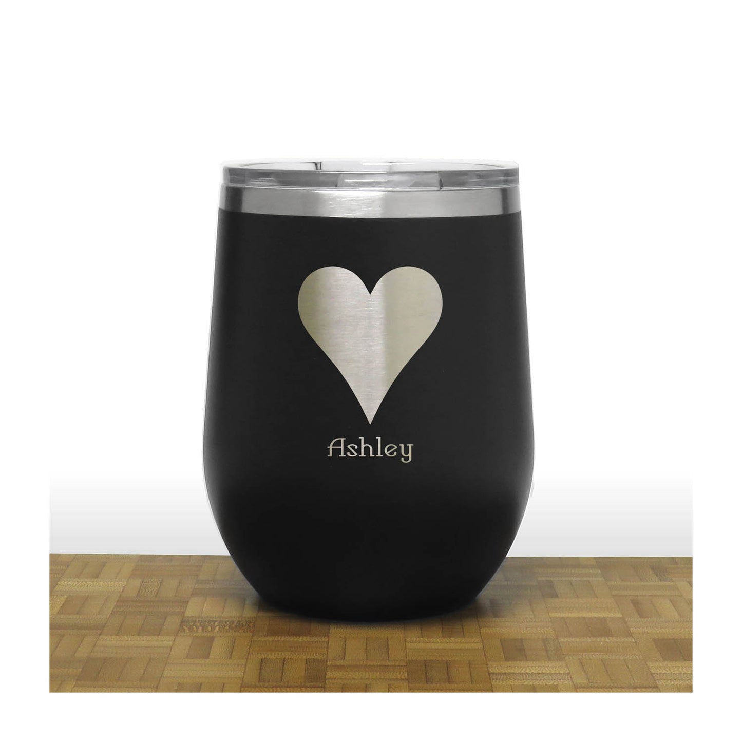 Ace of Hearts Insulated 12 oz Stemless Wine Tumbler - Card Suits Cup - Stainless Steel
