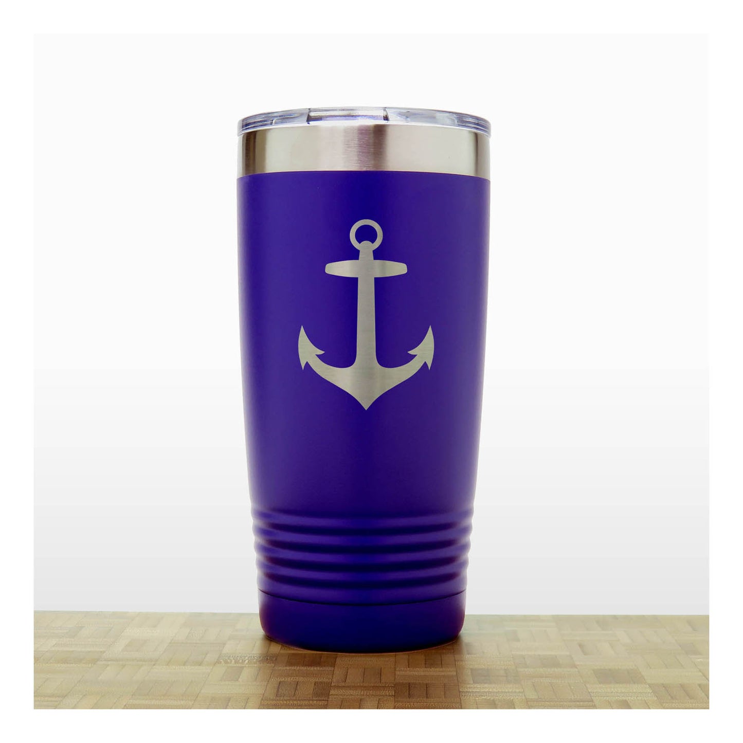 Anchor Engraved 20oz Insulated Travel Tumbler – Personalized Stainless Steel Nautical Gift
