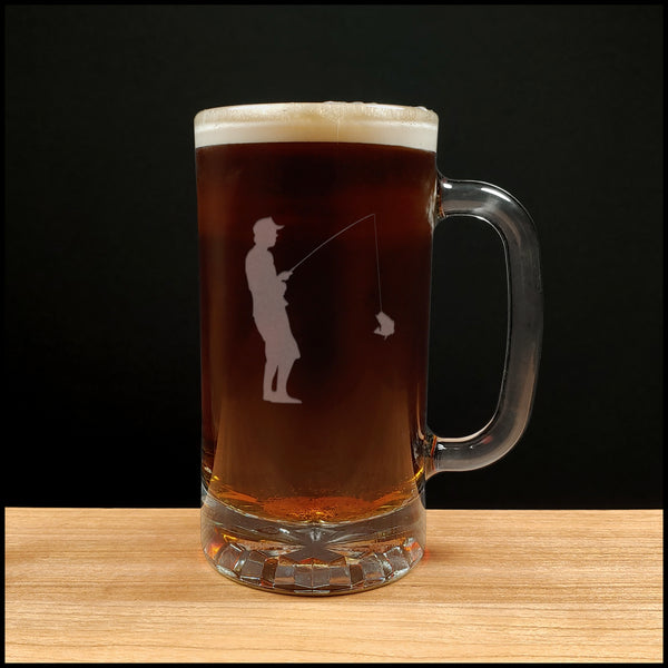Fisherman Beer Mug - Copyright Hues in Glass