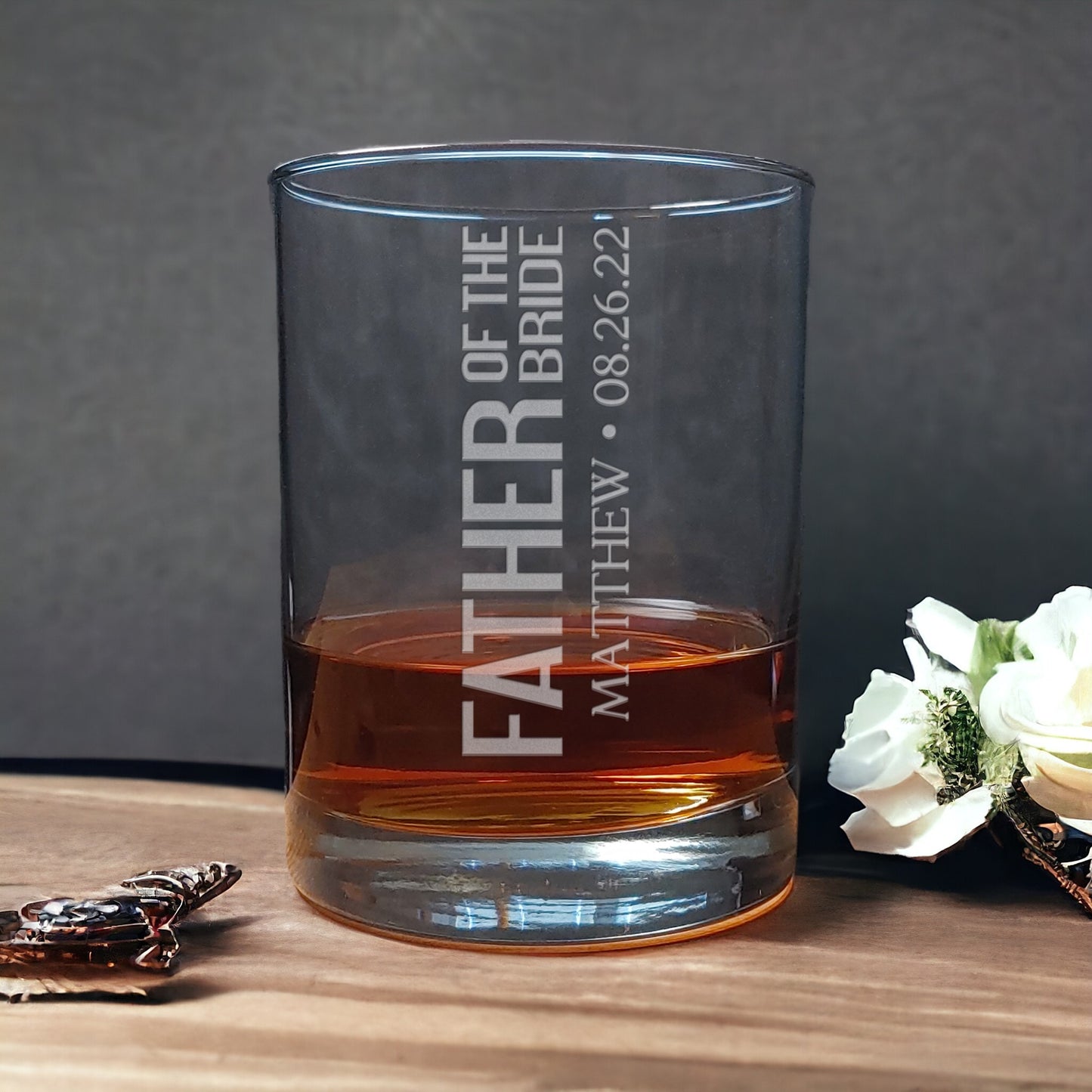 Father of the Bride Whiskey Glass
