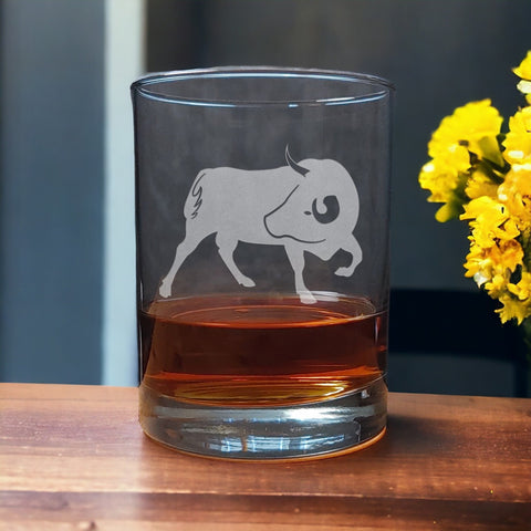 Bull 13 oz Whisky Glass - Copyright Hues in Glass