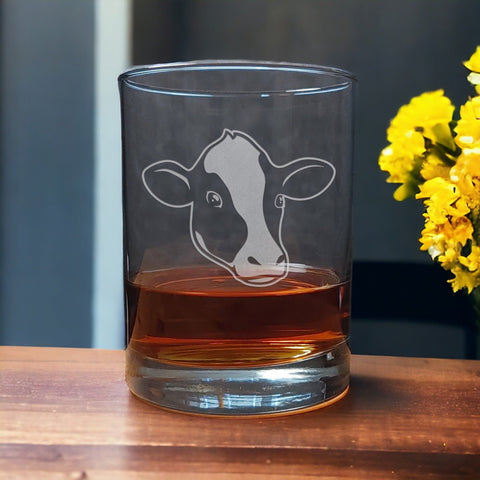 Cow Face 13 oz Whisky Glass - Copyright Hues in Glass