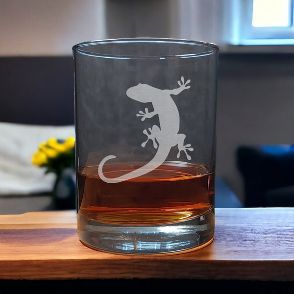 Gecko 13oz Whiskey Glass - Copyright Hues in Glass