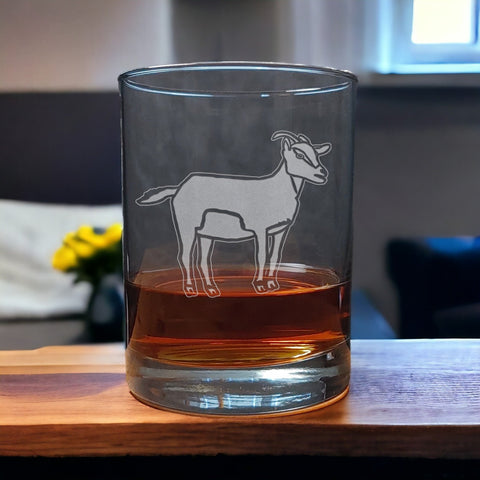 Goat 13 oz Whiskey Glass - Copyright Hues in Glass