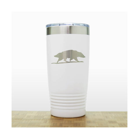 White - Badger 20 oz Insulated Tumbler - Copyright Hues in Glass