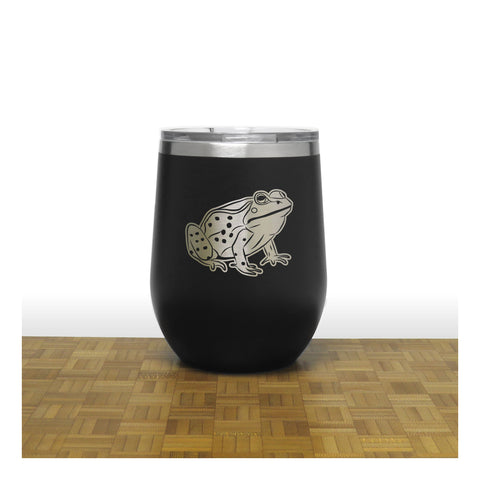 Black - Frog 2  - 20 oz Insulated Tumbler - Copyright Hues in Glass