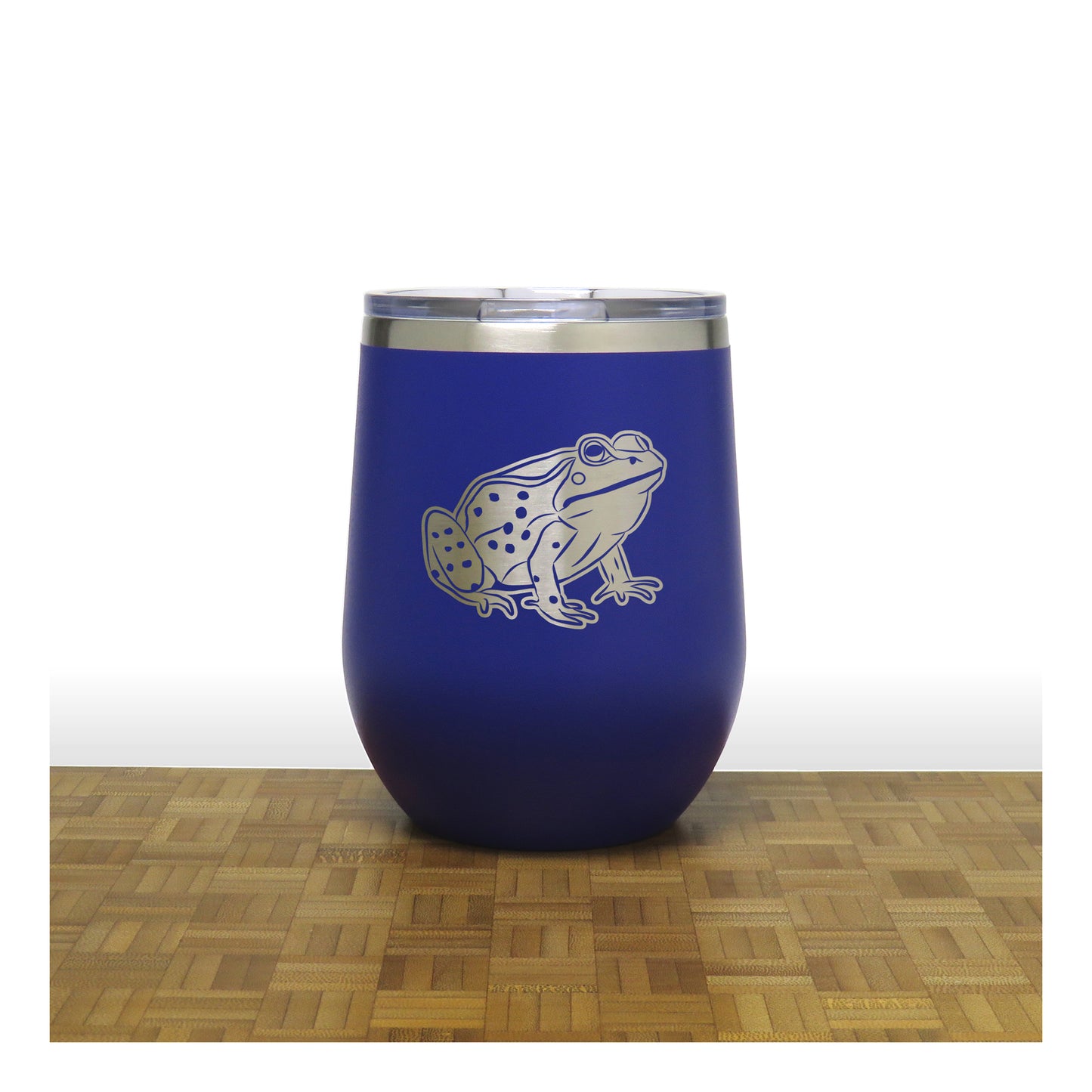 Blue - Frog 2 - 20 oz Insulated Tumbler - Copyright Hues in Glass