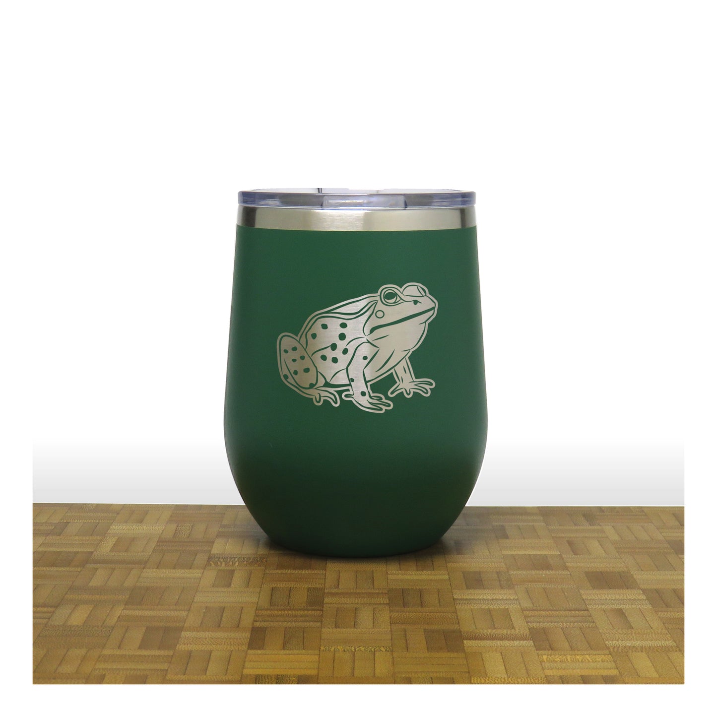 Green - Frog 2 - 20 oz Insulated Tumbler - Copyright Hues in Glass