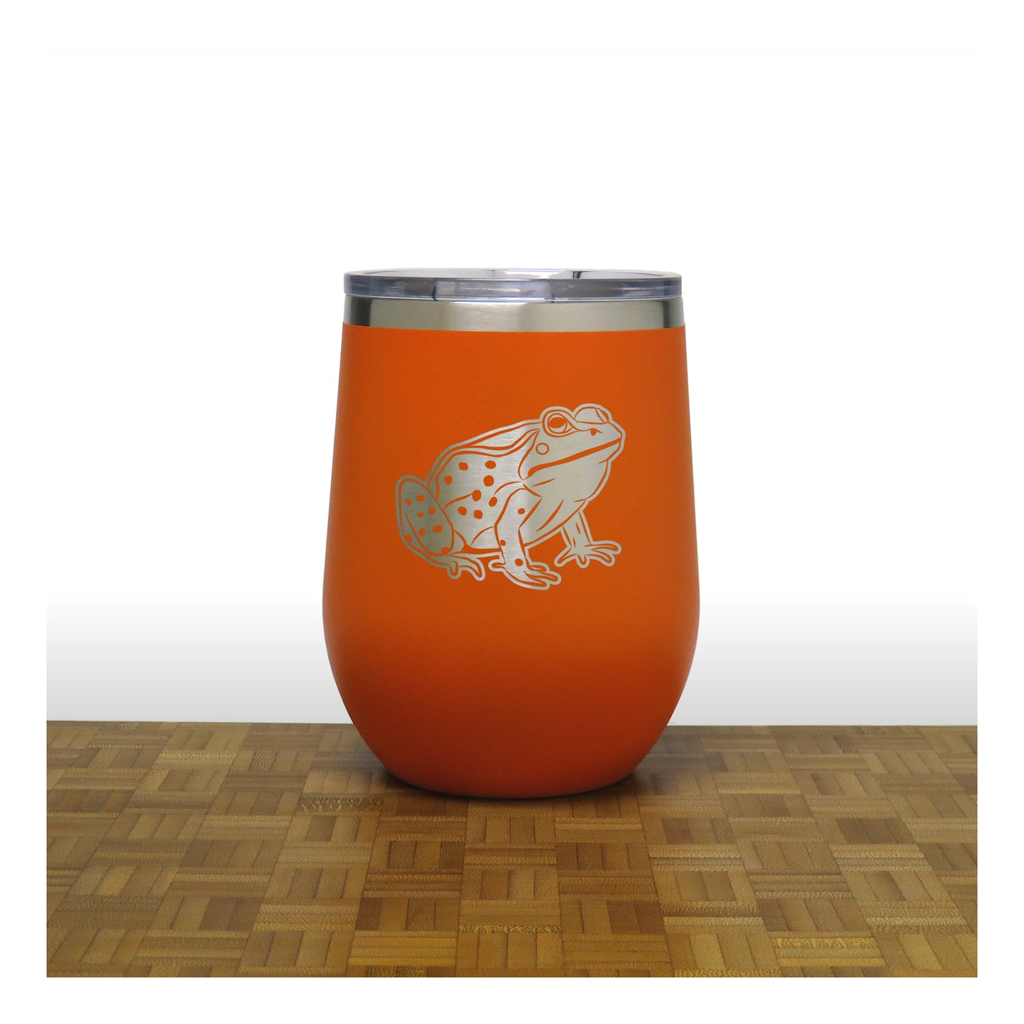 Orange - Frog 2 - 20 oz Insulated Tumbler - Copyright Hues in Glass