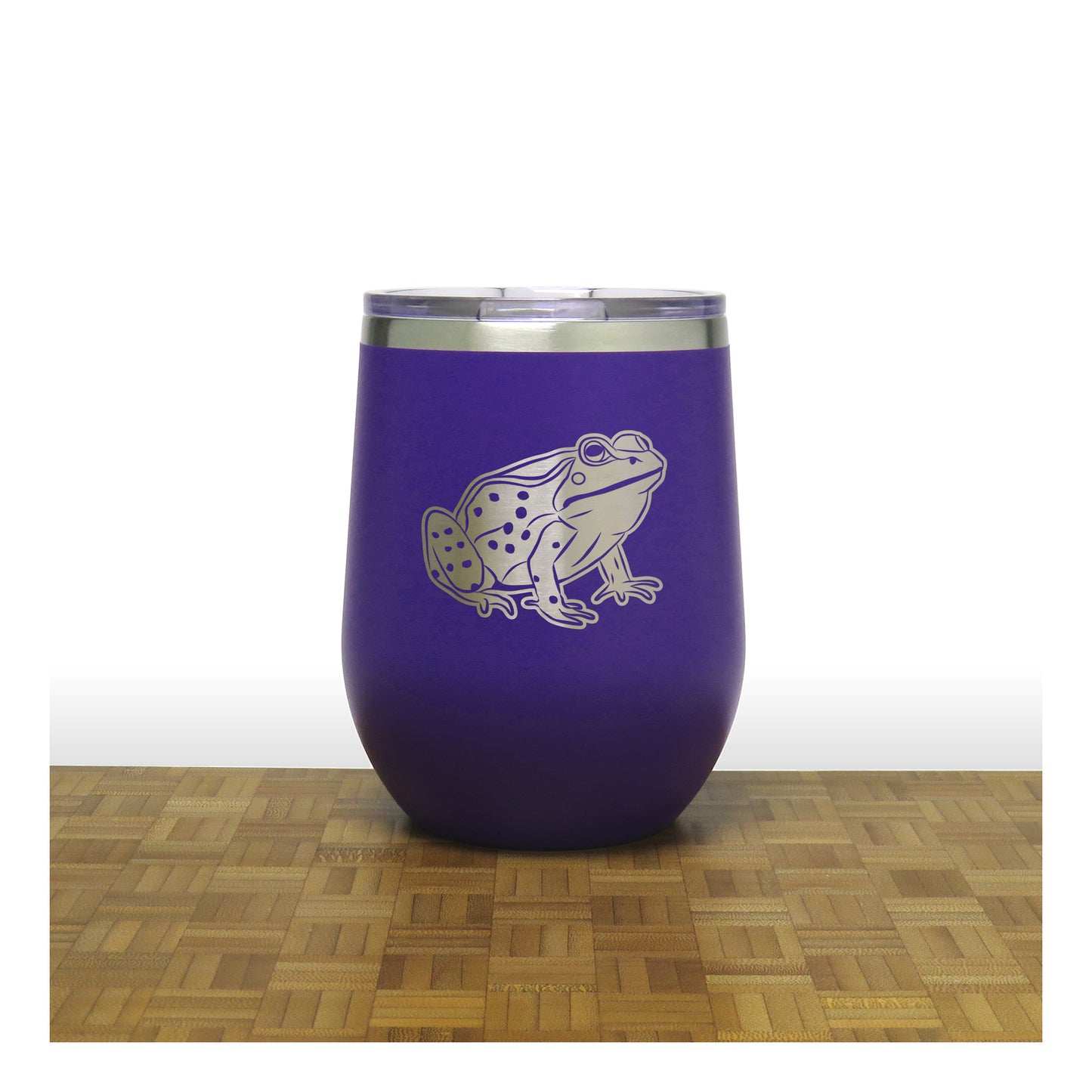 Purple - Frog 2 - 20 oz Insulated Tumbler - Copyright Hues in Glass