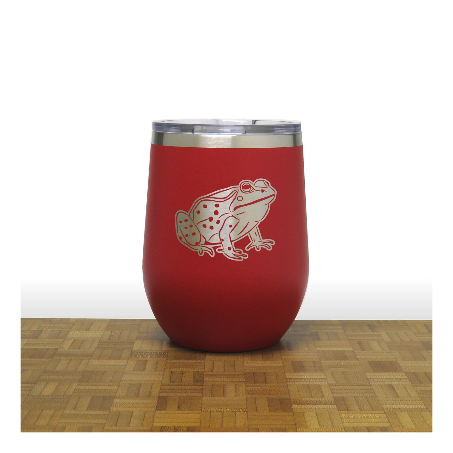 Red - Frog 2 - 20 oz Insulated Tumbler - Copyright Hues in Glass