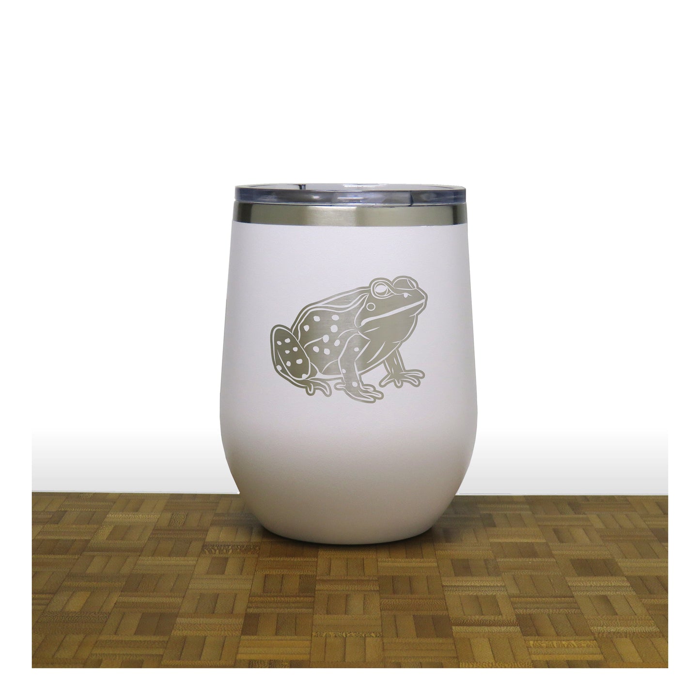 White - Frog 2 - 20 oz Insulated Tumbler - Copyright Hues in Glass