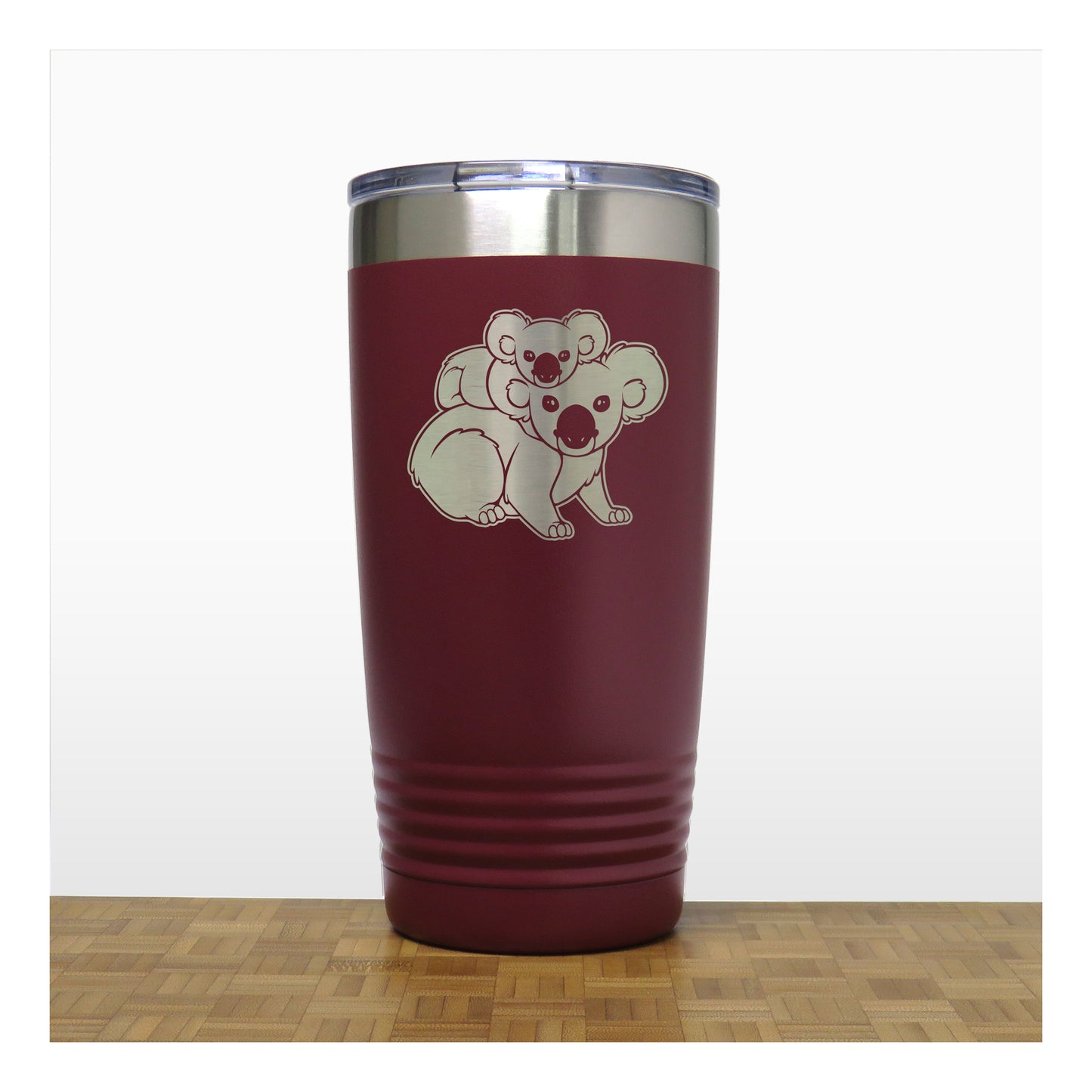 Koala and Baby Engraved Insulated 20oz Travel Tumbler