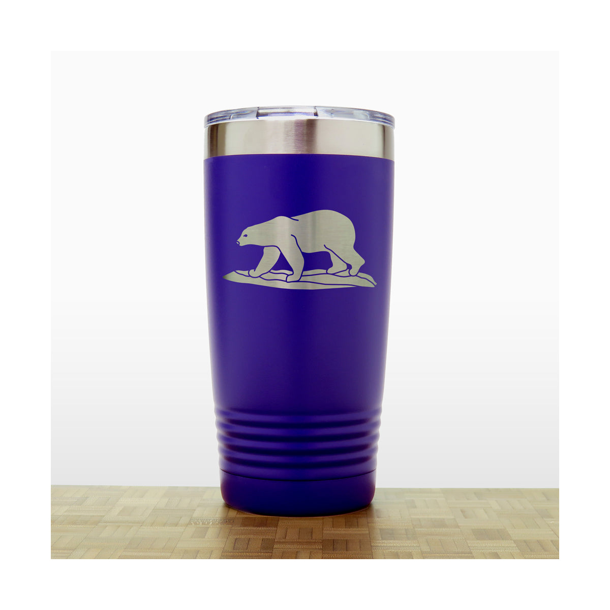 Purple - Polar Bear 20 oz Insulated Tumbler - Copyright Hues in Glass