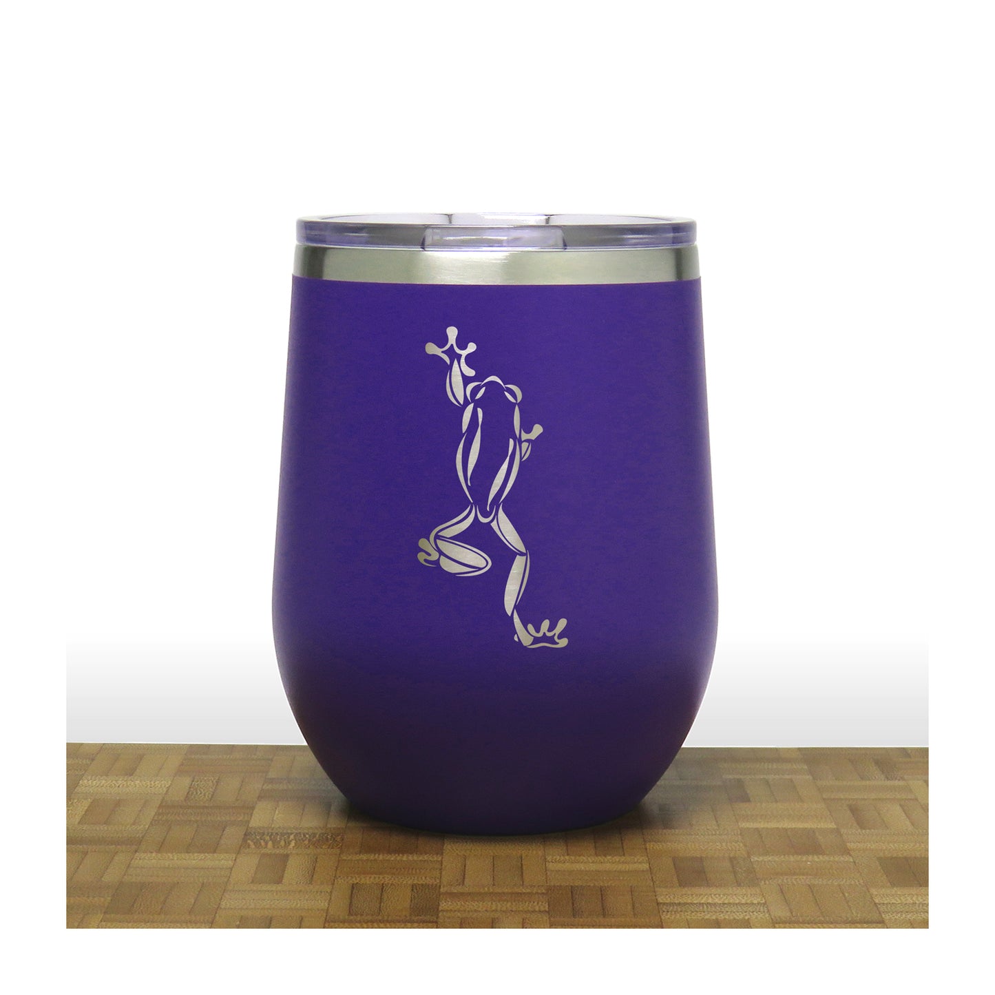 Purple - Climbing Frog - 20 oz Insulated Tumbler - Copyright Hues in Glass