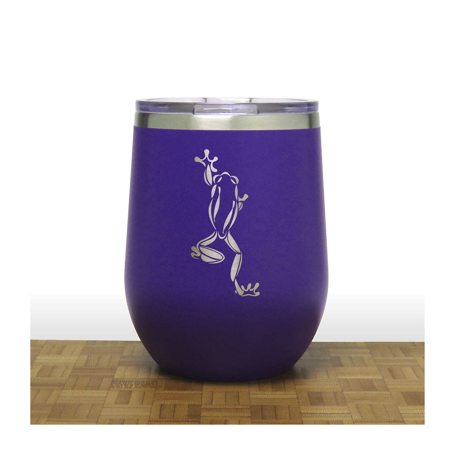 Purple - Climbing Frog - 20 oz Insulated Tumbler - Copyright Hues in Glass