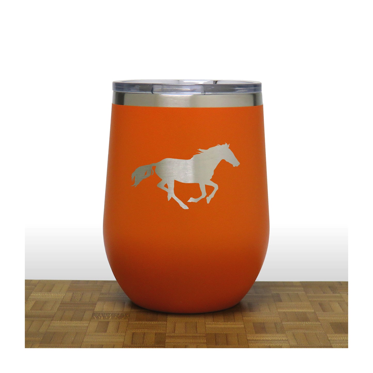 Orange - PC 12oz STEMLESS WINE - Copyright Hues in Glass