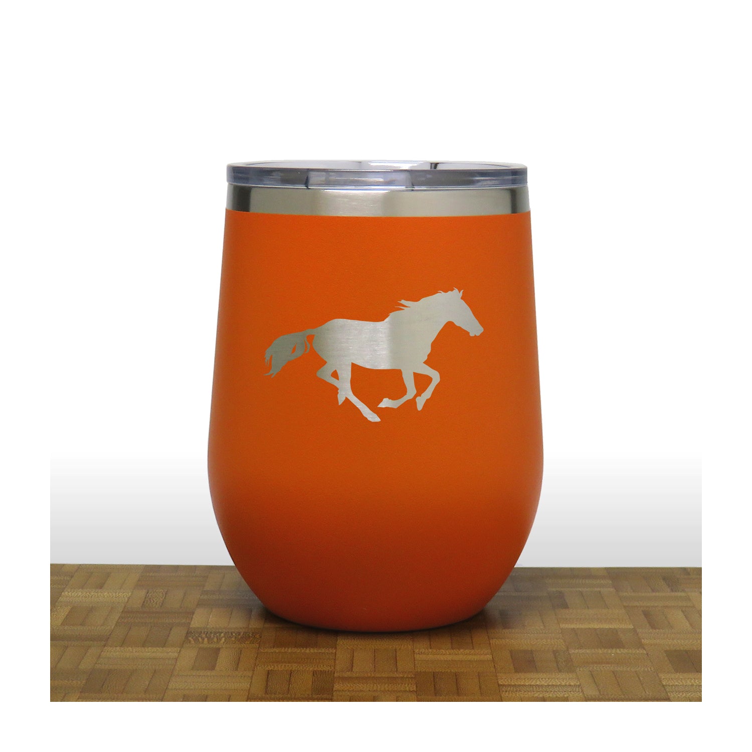 Orange - PC 12oz STEMLESS WINE - Copyright Hues in Glass