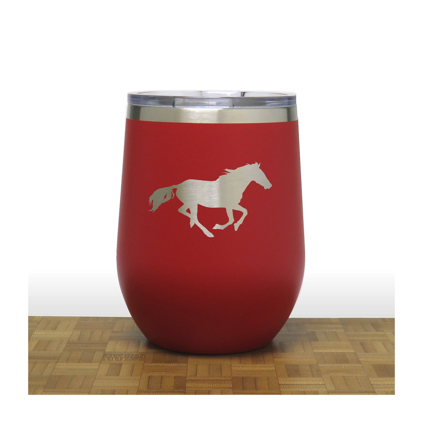 Red - PC 12oz STEMLESS WINE - Copyright Hues in Glass