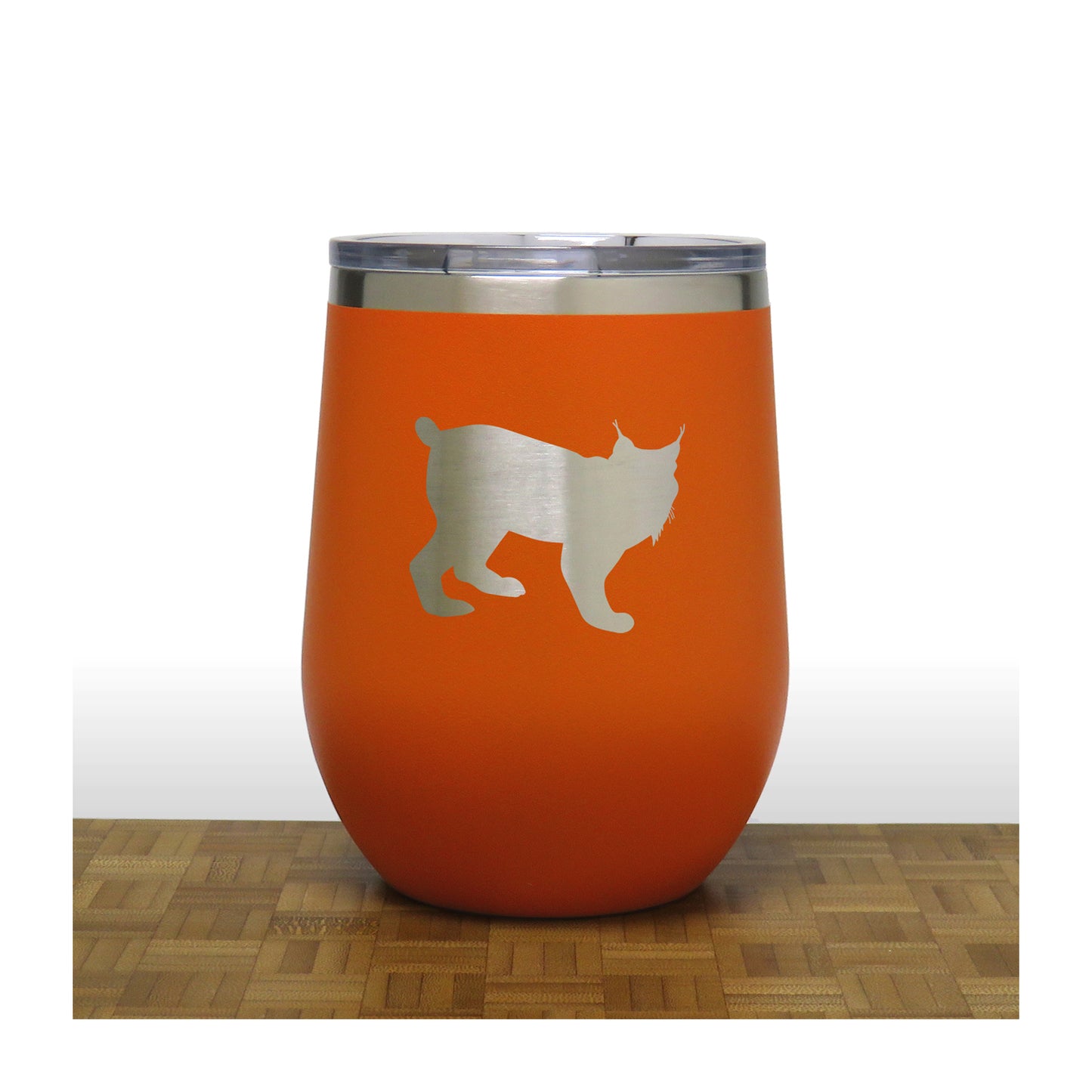 Orange - Lynx PC 12oz STEMLESS WINE - Copyright Hues in Glass
