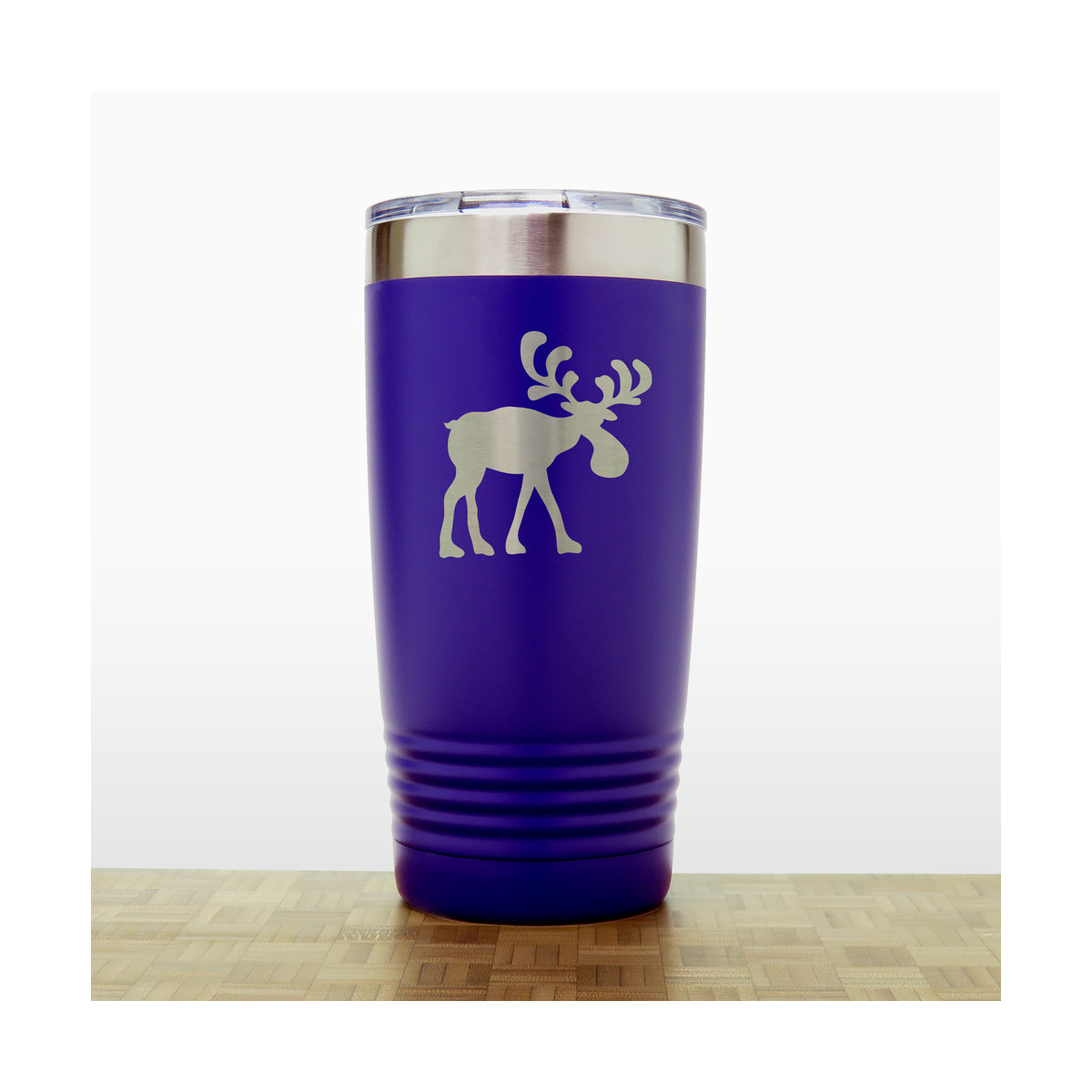 Whimsical Moose Engraved Insulated 20oz Travel Tumbler - Design 2