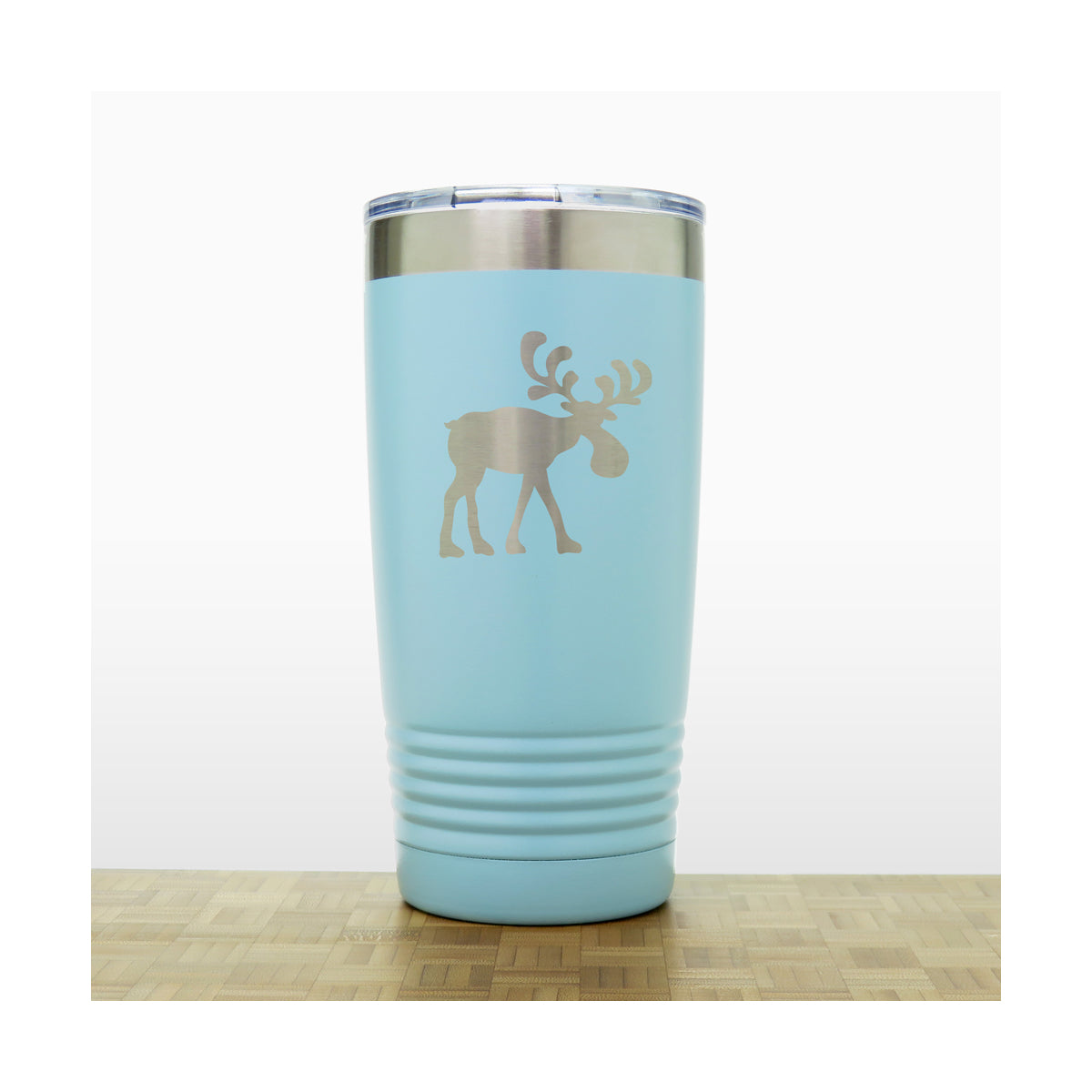 Whimsical Moose Engraved Insulated 20oz Travel Tumbler - Design 2