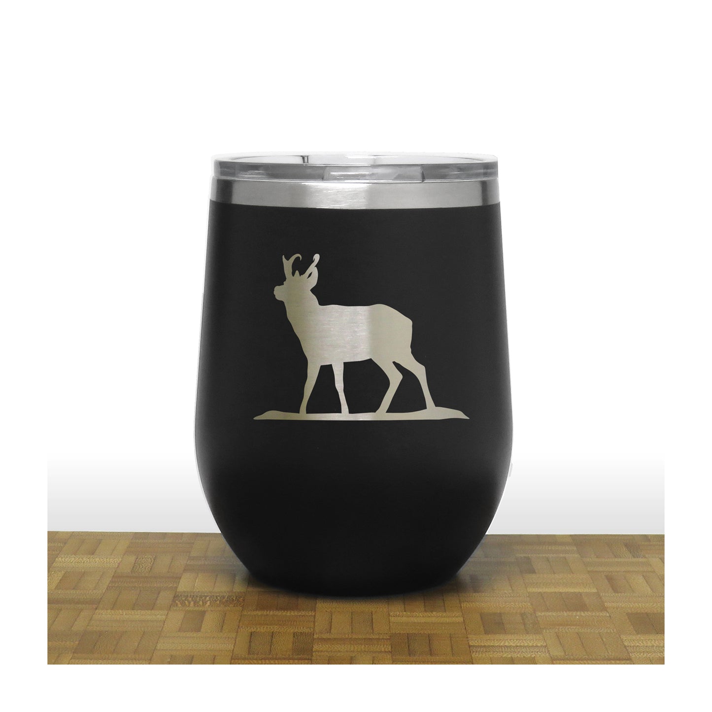 Black - PC 12oz STEMLESS WINE - Copyright Hues in Glass
