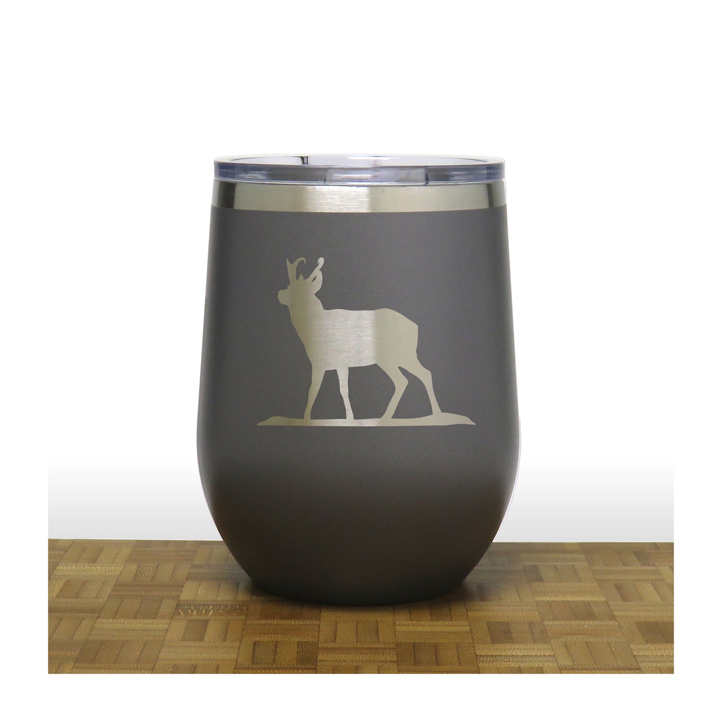 Grey - PC 12oz STEMLESS WINE - Copyright Hues in Glass