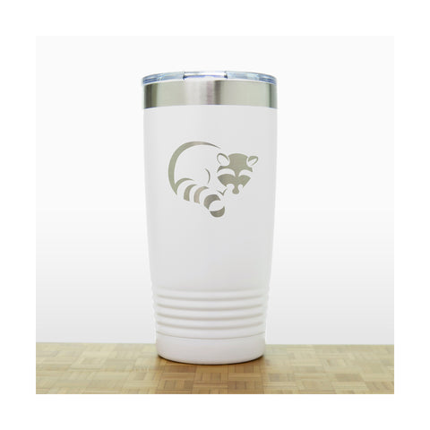 White - Raccoon 20 oz Insulated Tumbler - Copyright Hues in Glass