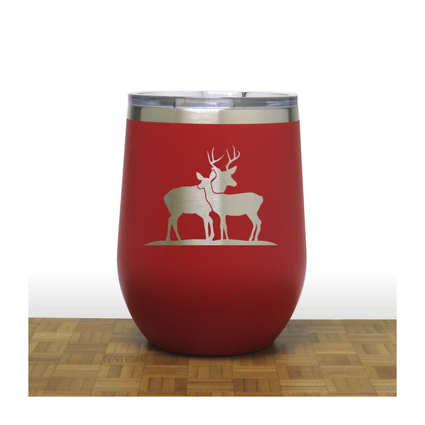Red - Stag and Doe PC 12oz STEMLESS WINE - Copyright Hues in Glass