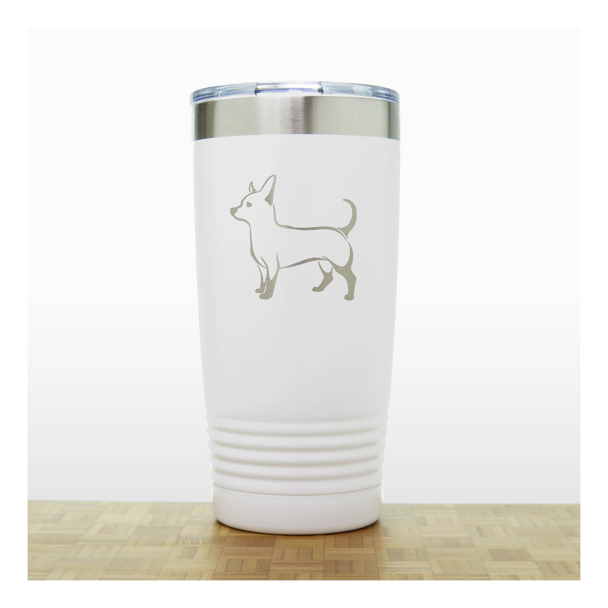White - Alaskan Eskimo 20 oz Insulated Tumbler - Copyright Hues in Glass