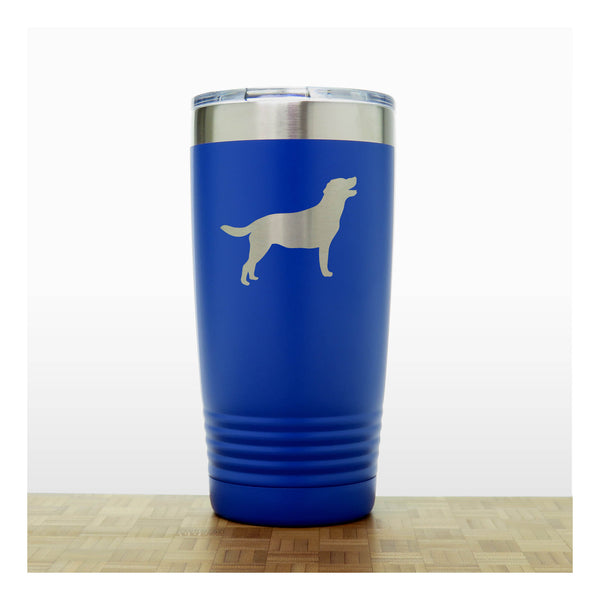 Blue - Labrador 20 oz Insulated Tumbler - Copyright Hues in Glass