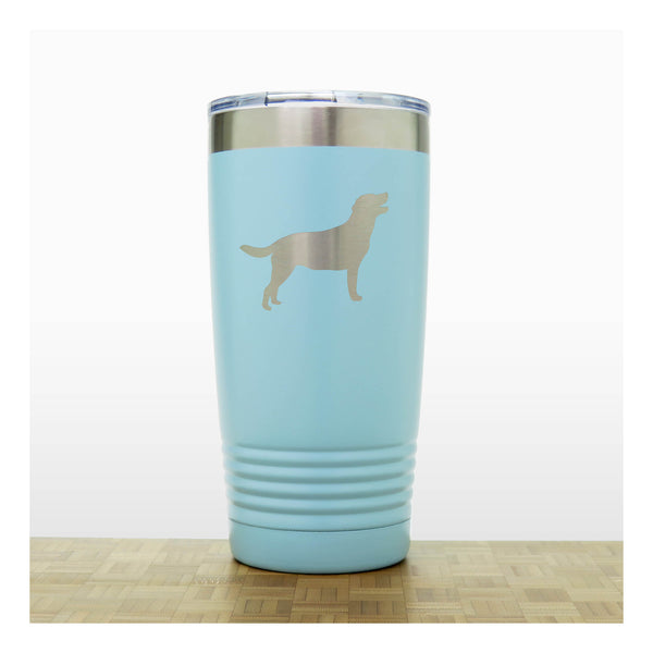 Teal- Labrador 20 oz Insulated Tumbler - Copyright Hues in Glass