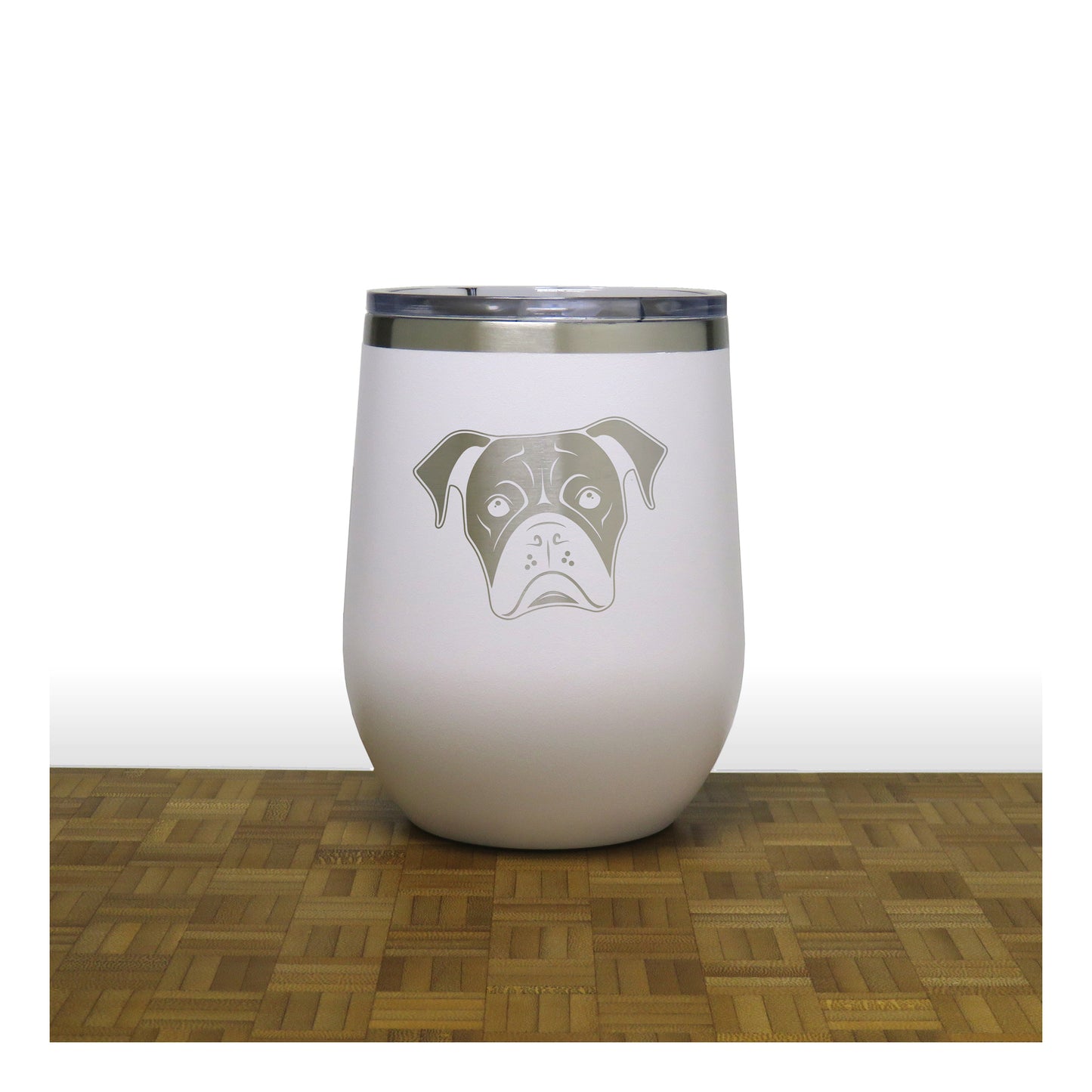 White - PC 12oz STEMLESS WINE - Copyright Hues in Glass