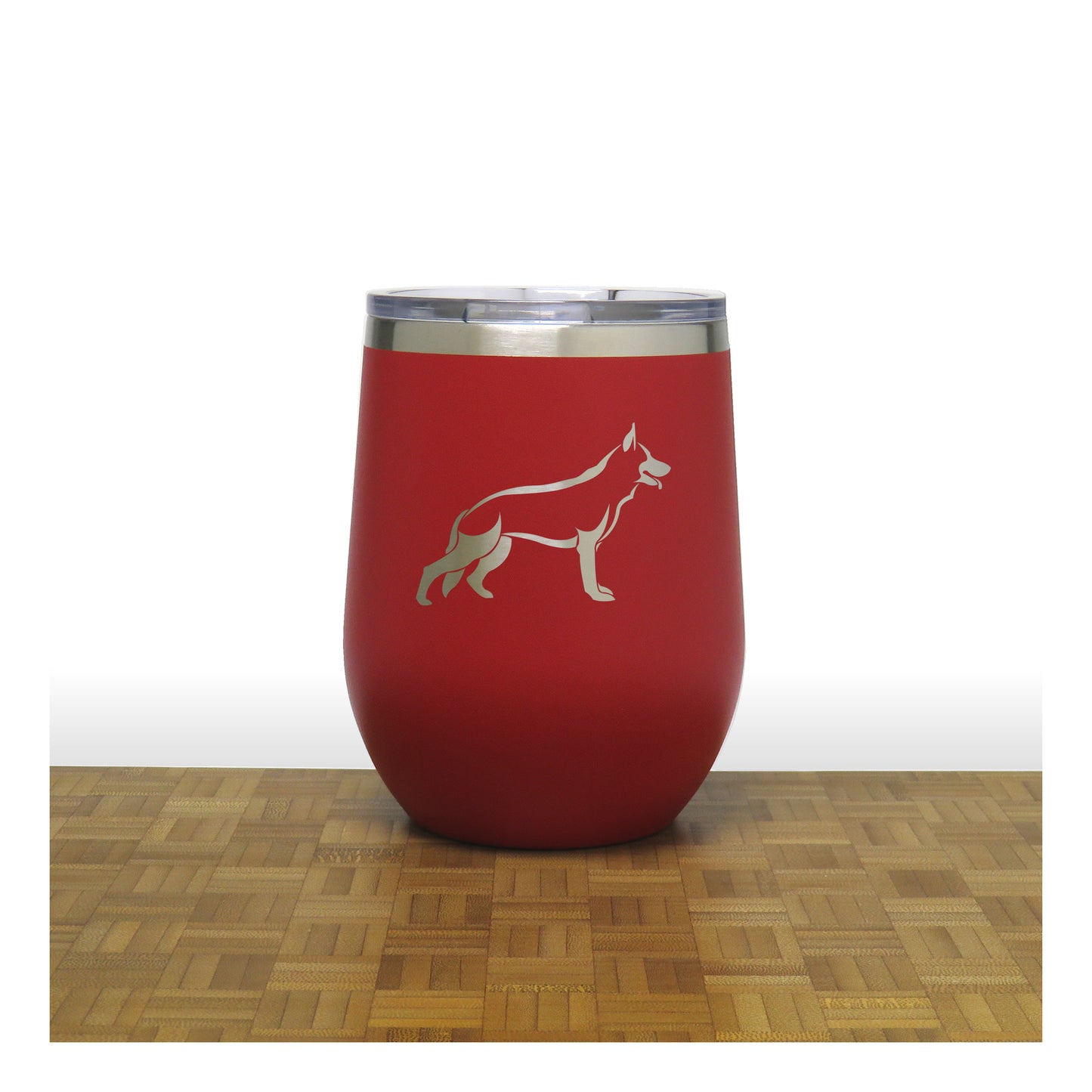 German Shepherd Dog Insulated 12 oz Insulated Stemless Wine Tumbler Stainless Steel