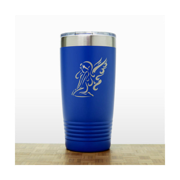 Blue - Fairy 20 oz Insulated Tumbler - Design 1 - Copyright Hues in Glass