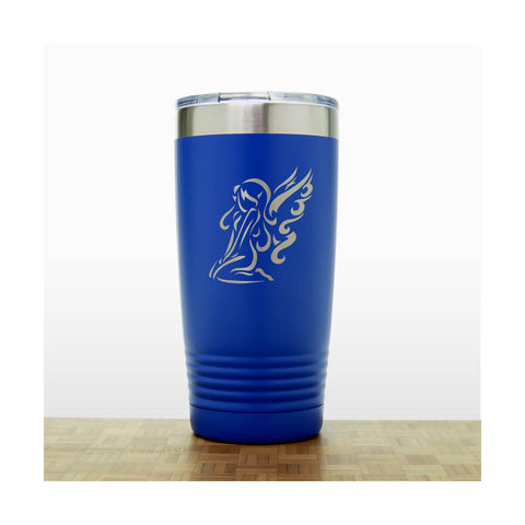 Blue - Fairy 20 oz Insulated Tumbler - Design 1 - Copyright Hues in Glass